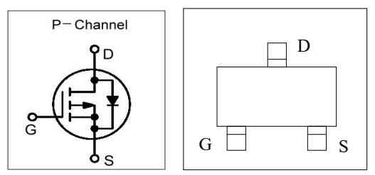Чип AO3401 100ШТ P-канальний MOSFET для електроніки Київ