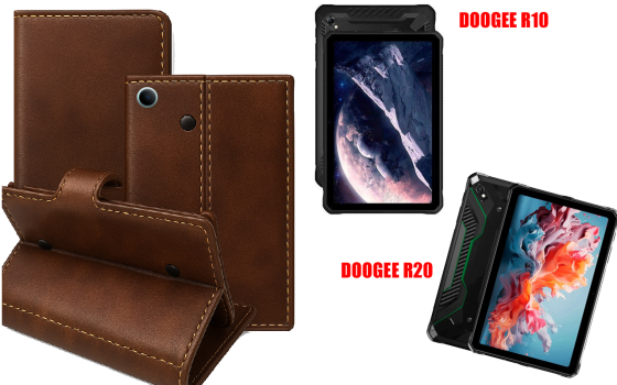 Книга-трансформер для планшета Doogee R10, Doogee R20, цвет Black Buno-Red Киев