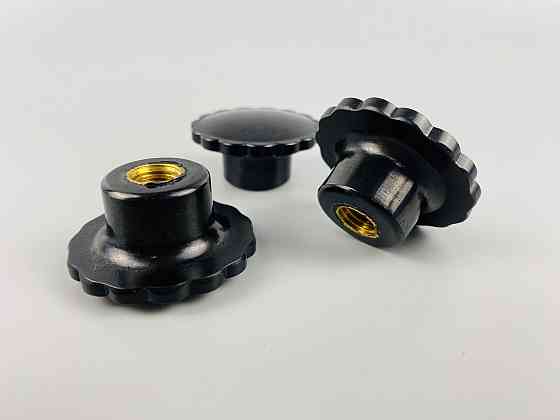 Наконечник важеля універсальний М8, D32 (чорний), латунна втулка різь внутрішня М8 Мукачево