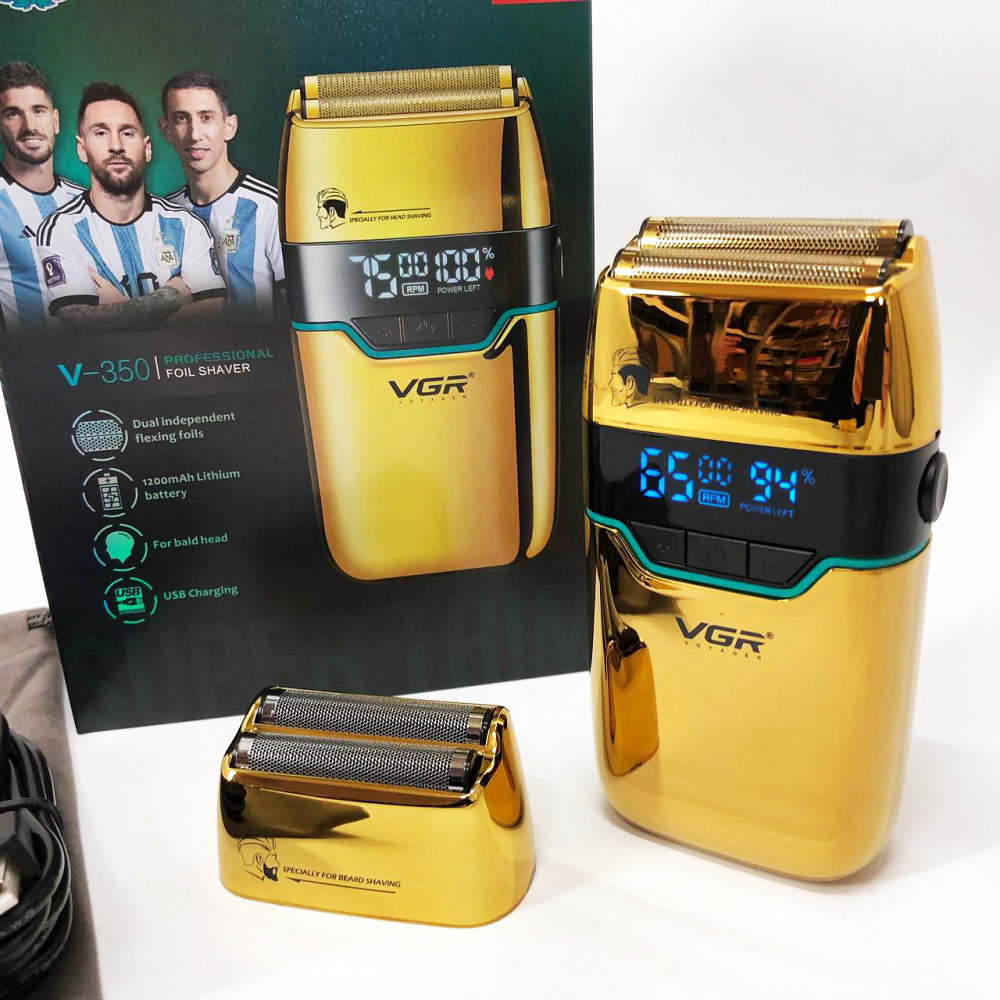 Чоловіча електрична акумуляторна електробритва VGR, Бездротова електробритва для бороди AQ-23 Львів - фото 14