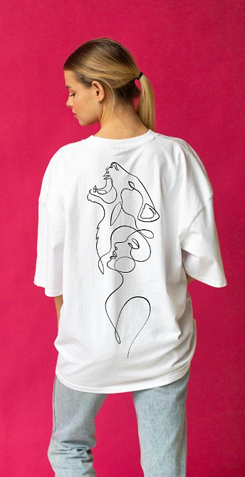 Футболка жіноча з принтом  42 Біла 2664081961 Дніпро - фото 1