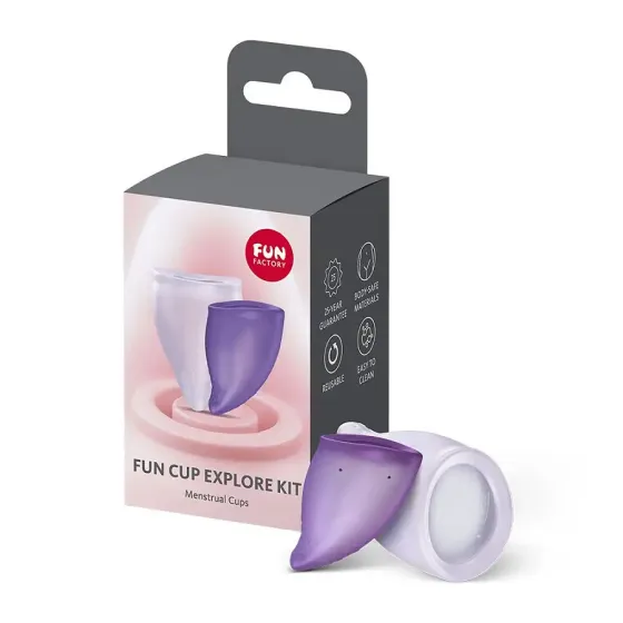 Набір менструальних чаш Fun Factory FUN CUP EXPLORE KIT, 2 шт, Multicolored Violet, об’єми 20 та 30 мл Львів
