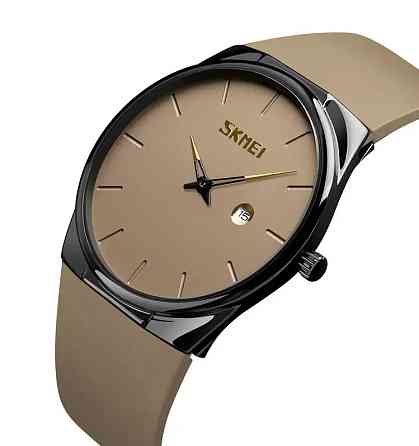 Наручные кварцевые часы Skmei 1509 коричневые Киев