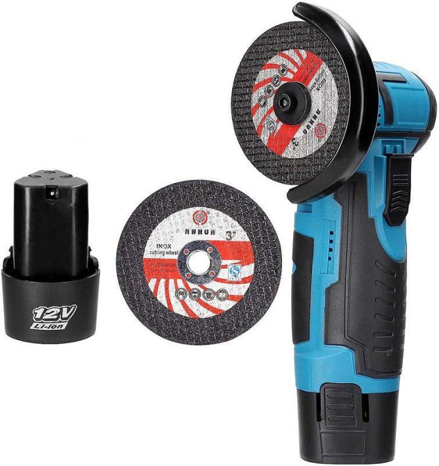 Болгарка аккумуляторная мини в кейсе 24V Krafftec (2 аккумулятора + зарядка) Харьков - изображение 2