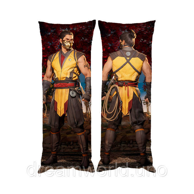Подушка дакімакура Скорпіон Mortal Kombat декоративна подушка для обіймання 50х150 Харків - фото 1