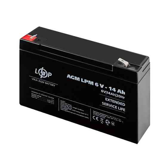 Акумулятор AGM LPM 6V - 14 Ah Київ