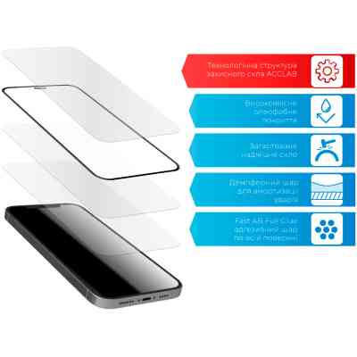 Стекло защитное ACCLAB Full Glue Samsung S23 (1283126559624) Винница