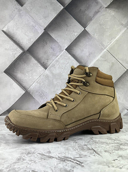 Тактические зимние водонепроницаемые ботинки на меху Хищник койот высокие прошитые и проклеенные ботинки WAR Львов - изображение 6