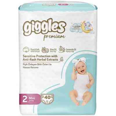 Подгузники Giggles Premium 2 Mini 3-6 кг 40 шт (8680131206889) Винница