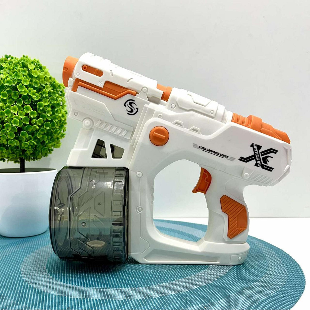 Автомат водяний на акаммуляторі Білий з помаранчевим (8604) Чернігів - фото 1