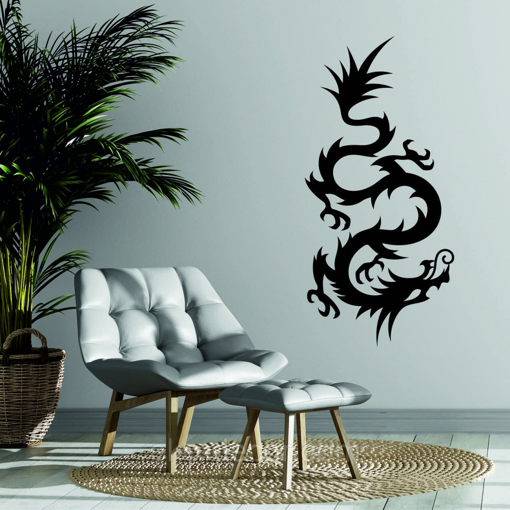 Декоративное настенное Панно «Дракон» , Декор на стену 110*52 см, Черный Киев - изображение 4