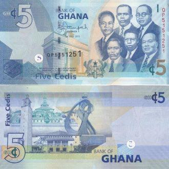 Гана / Ghana 5 Cedis 2015 Pick 38 UNC Полтава - изображение 1