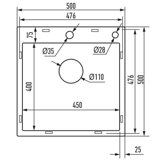 Мийка Mixxus MH5050 Micro Decor Black з нержавіючої сталі, чорного кольору (3.0/0.8) MI8215 Харків