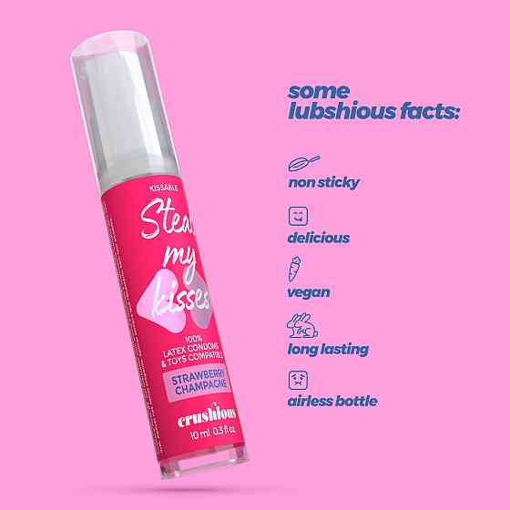 Оральный лубрикант Crushious Strawberry Champagne, 10 мл Sex Aura Киев
