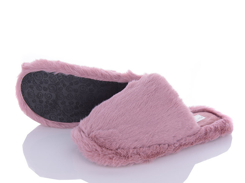 Тапочки женские домашние теплые закрытые меховые розовый Одесса - изображение 2