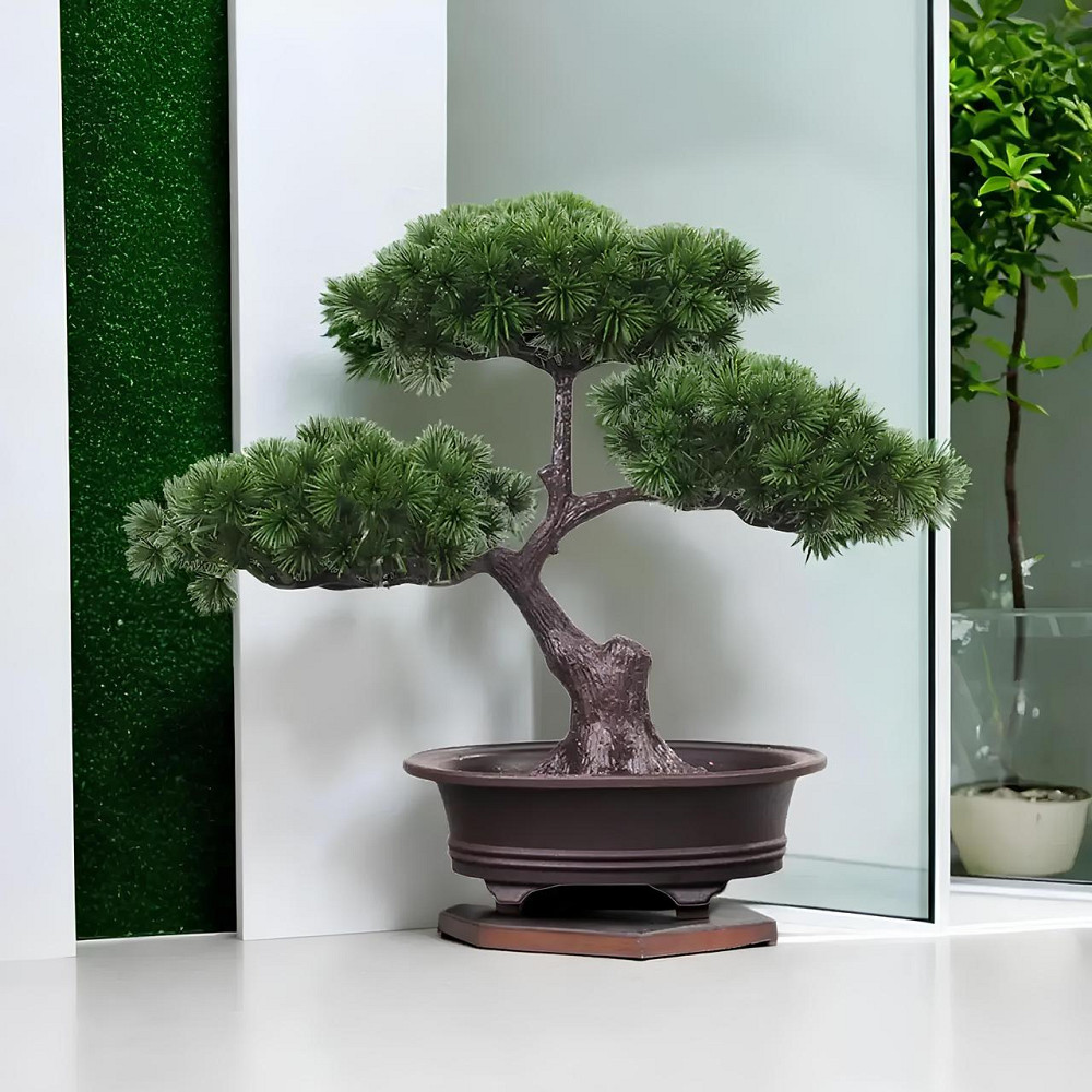 Искусственный бонсай RESTEQ в горшке 25х30 см — декоративное растение для дома, офиса и интерьера Киев - изображение 4