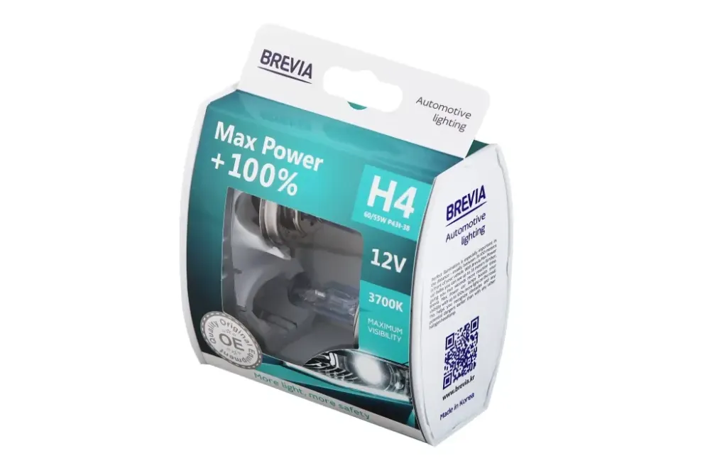 Лампа галогована 12 у H4/P43t Brevia 60/55 +100% Max Power (2 шт). Вінниця - фото 3