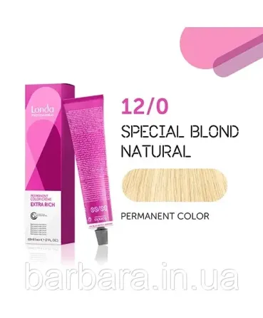 Крем-краска  для волос Лонда Londa Color Permanent Special Blond 12/0 Киев
