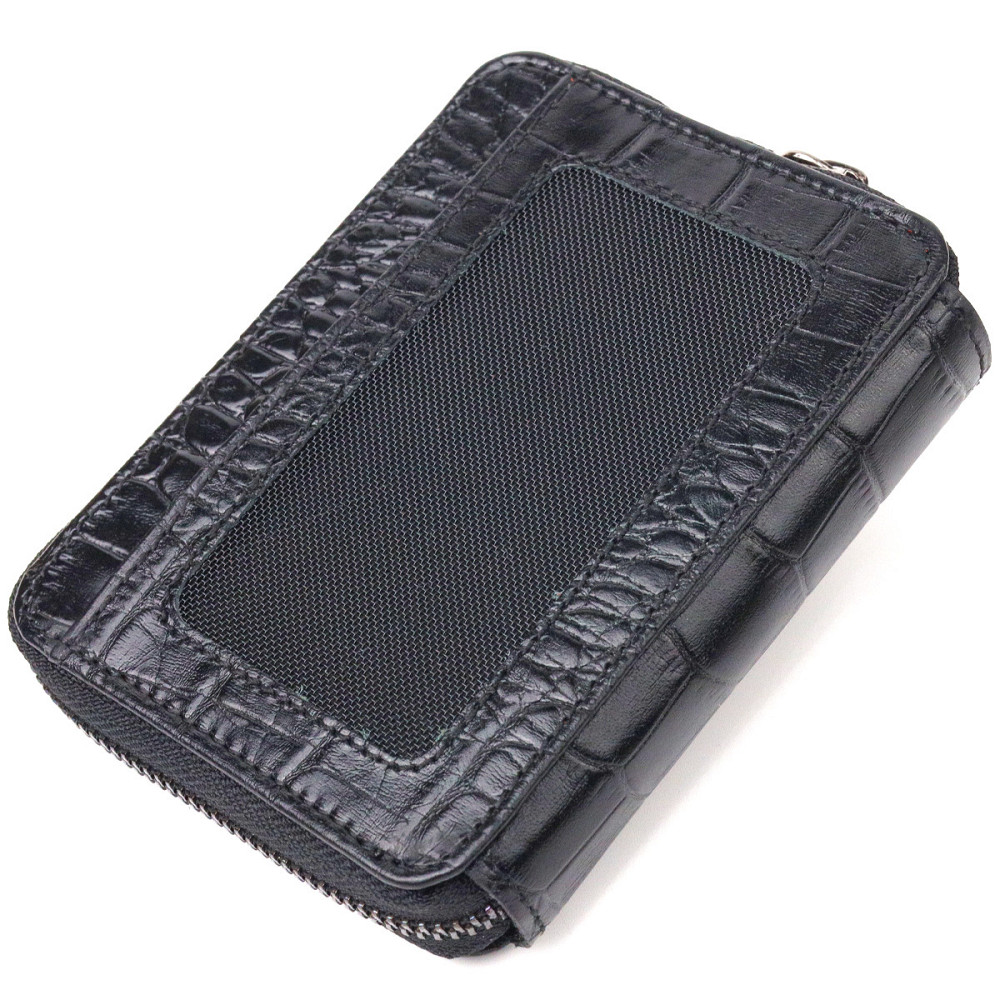 Практичне жіноче портмоне з натуральної фактурної шкіри CANPELLINI 21491 Чорне Київ - фото 2