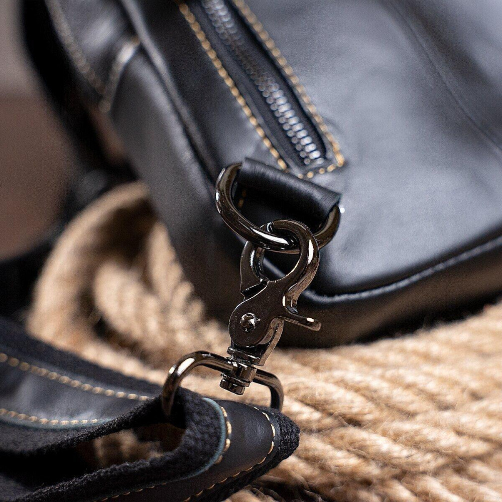 Сумка чоловіча на плече Чорна (Vintage) Київ - фото 3