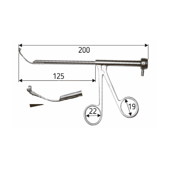 Щипцы для биопсии назальные эндоскопические с наклоном 70 ° В3030 Днепр