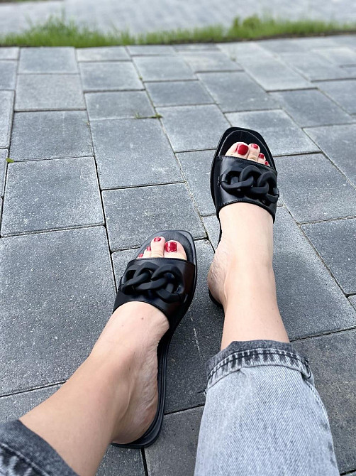 Garti Шльопанці жіночі GARTI 4044 чорні (літо, шкіра натуральна) (5123) Коломыя - изображение 4