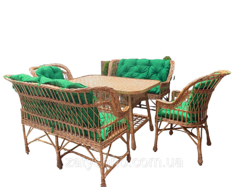 Набір меблів з лози з 2 диванами. Київ - фото 4