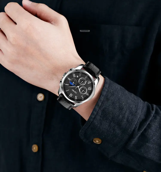 Годинник чоловічий наручний класичний Skmei 9260 (Сріблястий з чорним циферблатом) Київ - фото 5