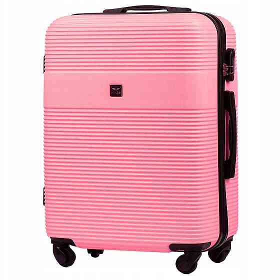 Валіза пластикова WINGS 5398 мала 55 см рожева Київ