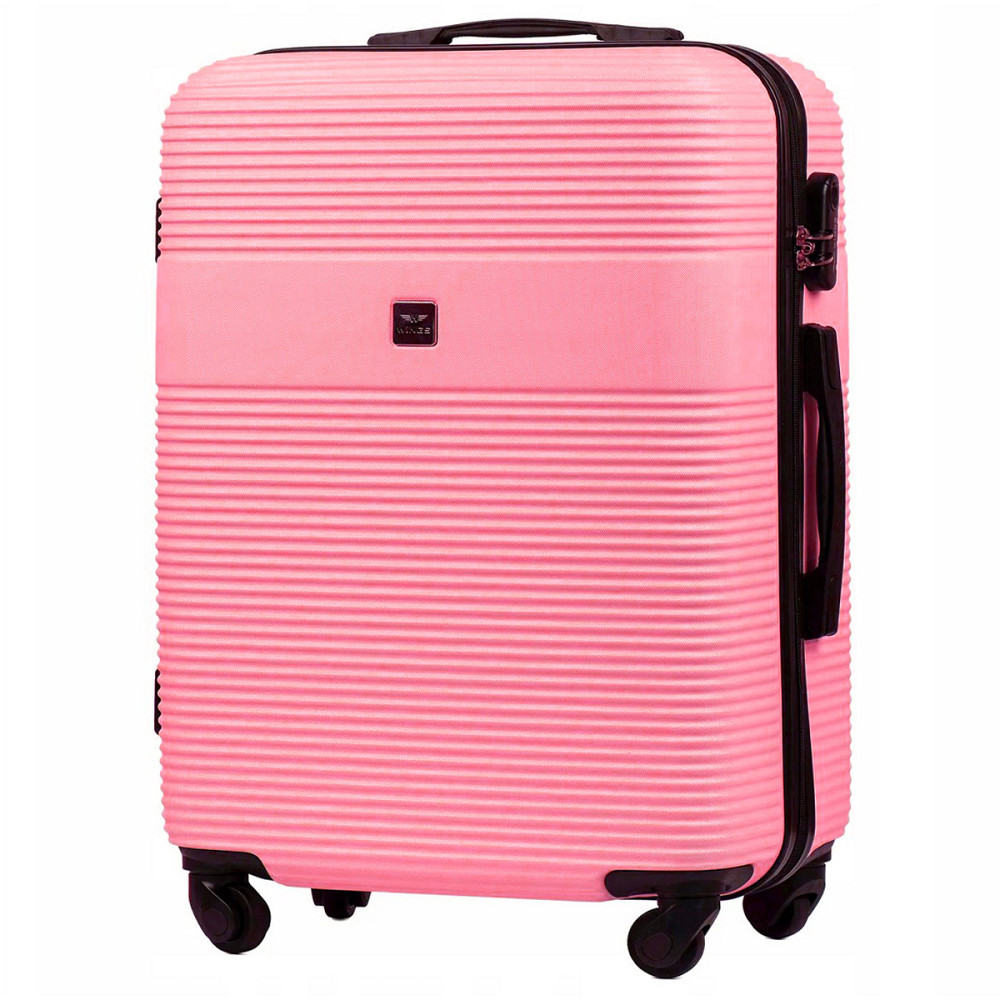Валіза пластикова WINGS 5398 мала 55 см рожева Київ - фото 1