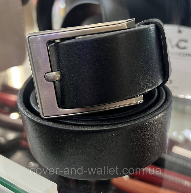 Стильный мужской кожаный ремень синего цвета 35 мм PS Leather Киев - изображение 1