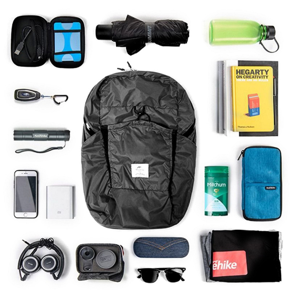 Рюкзак Naturehike компактний Ultralight NH17A017-B 22 л, чорний Киев - изображение 3