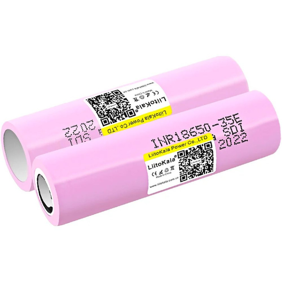 Высокоёмкий аккумулятор LiitoKala Lii-35E 18650 3500mah без защиты (Розовый) Киев - изображение 2