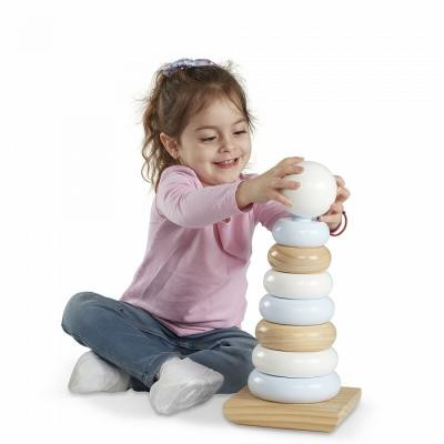 Развивающая игрушка Melissa&Doug Огромная натуральная деревянная пирамидка (MD30540) Винница - изображение 3