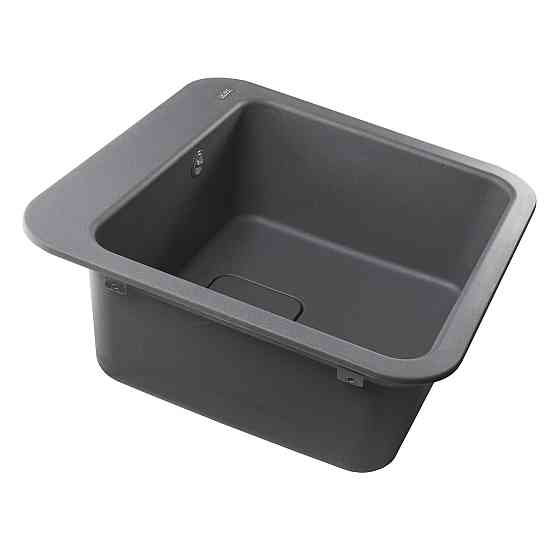 Гранітна мийка Globus Lux BARBORA сірий металік 510х510мм-А0003 Київ