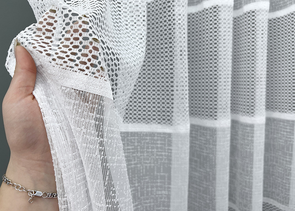 Тюль VR-Textil 1973т Жакард Білий 400х270 см (42-1003) Київ - фото 5