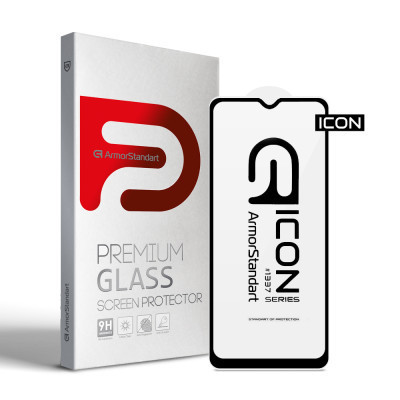Стекло защитное Armorstandart Icon Xiaomi Redmi 10C / 12C Black (ARM61296) Винница - изображение 1