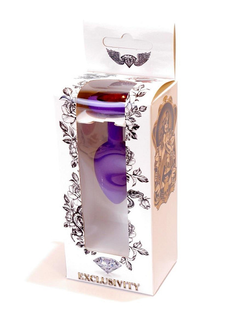 Анальна пробка - Jewellery Silicone Purple Plug S Red Sex Aura Київ - фото 8