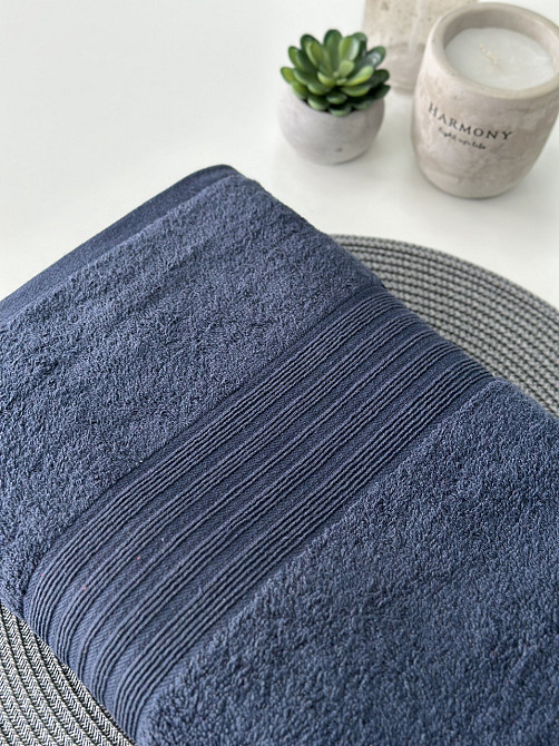 Полотенце банное Ideal Textile однотонное 500 г/м2 70х140 см (56860394) Графіт 1 шт Черновцы - изображение 6