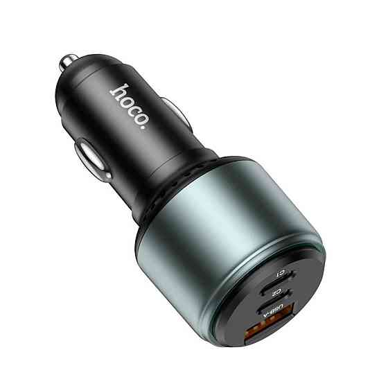 Автомобільний зарядний пристрій HOCO NZ9 Galloper 95W three-port(2C1A) car charger Black Киев