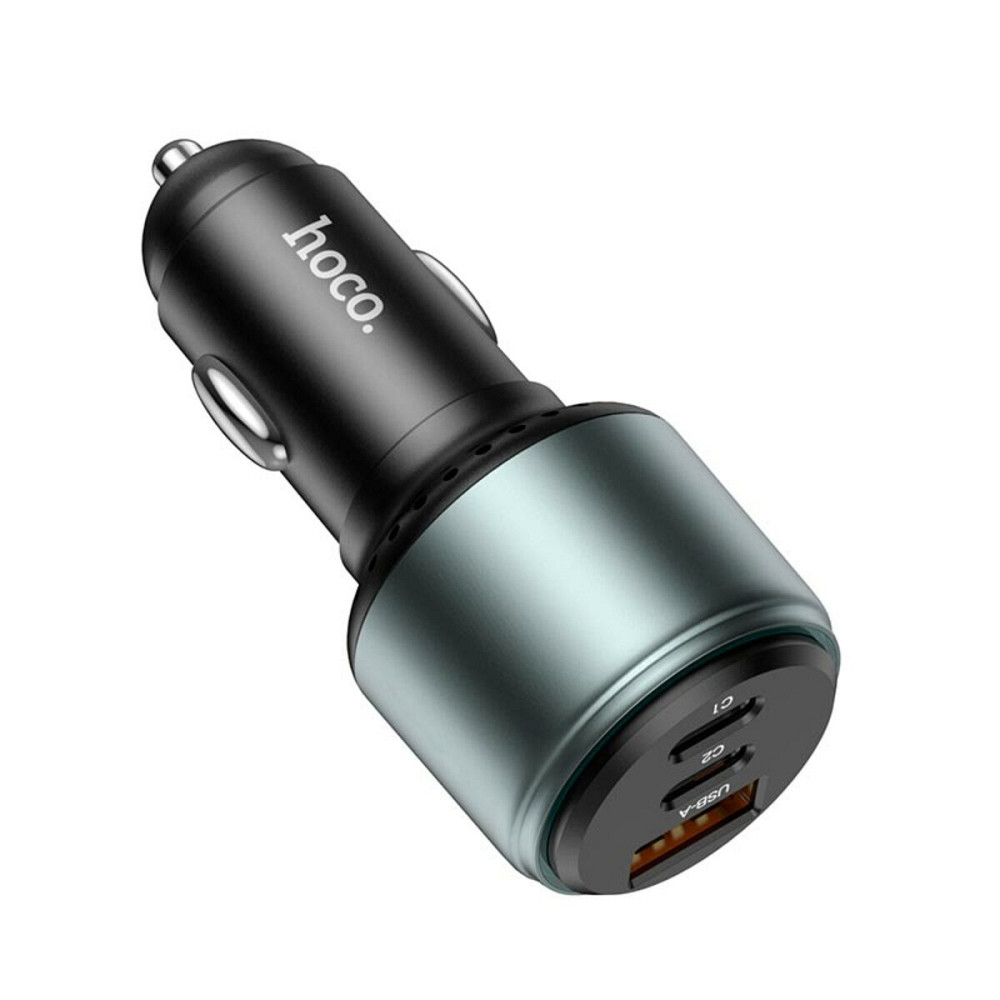 Автомобільний зарядний пристрій HOCO NZ9 Galloper 95W three-port(2C1A) car charger Black Киев - изображение 4