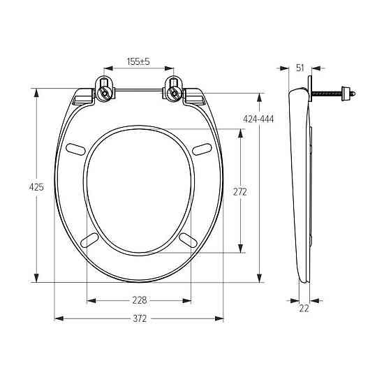 Сидение для унитаза Solo СП-1 универсал белое Харьков