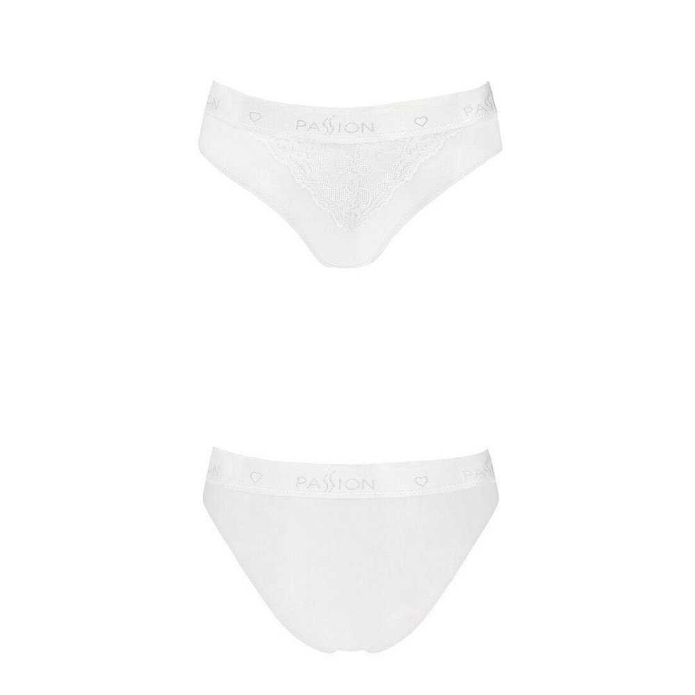 Трусики з широкою гумкою і мереживом Passion PS001 PANTIES S, white Sex Aura Київ - фото 4