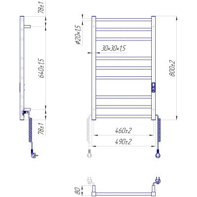 Сушарка для рушників MARIO 2.2.1608.03.BM Вінниця - фото 2