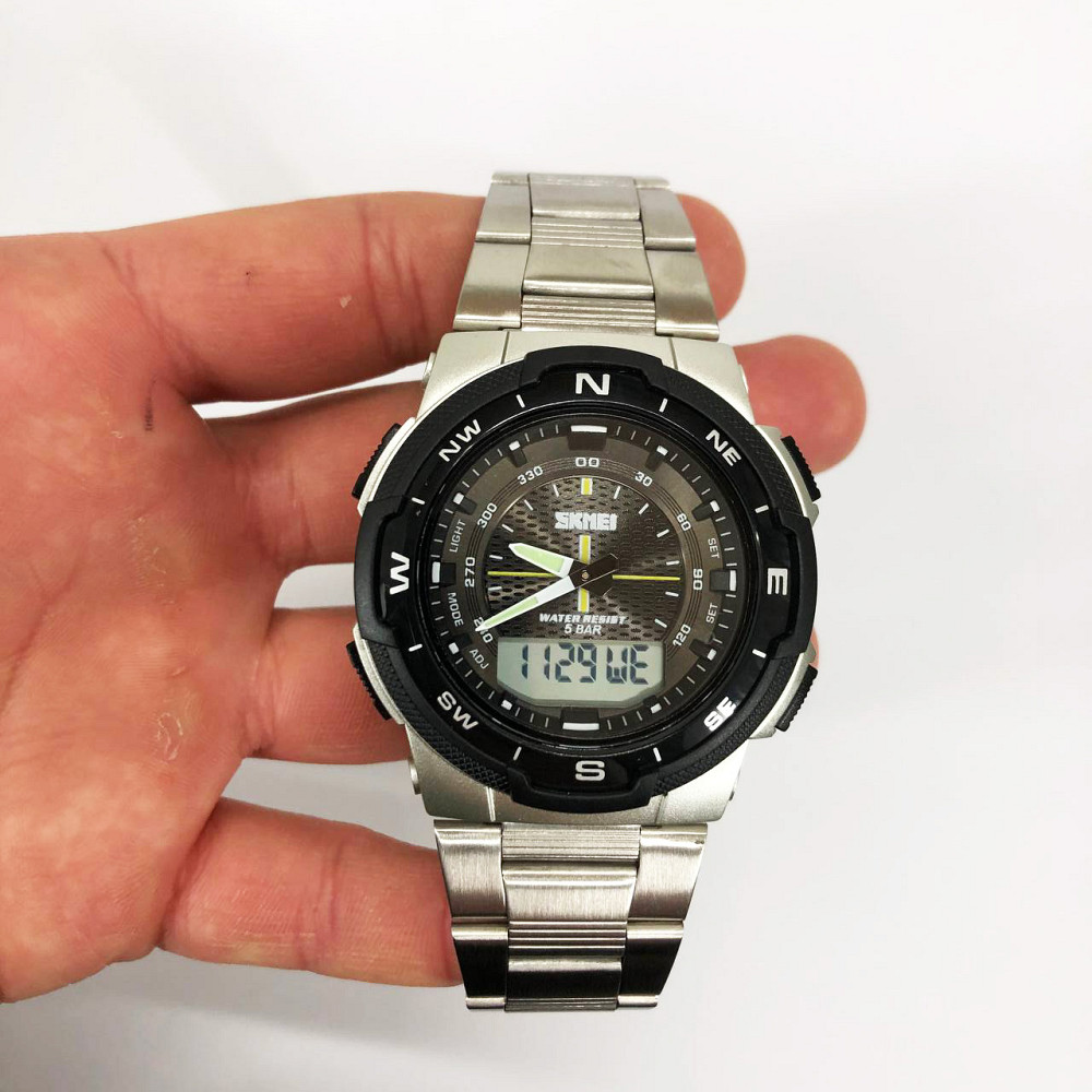 Часы спортивные армейские SKMEI 1370SI, Тактические военные часы для ЗСУ Хорошие наручные мужские BU-71 Львов - изображение 8