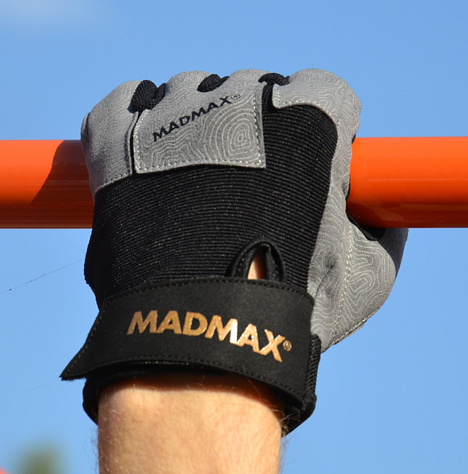 Рукавички для фітнесу MadMax MFG-871 Damasteel Grey/Black XL Каменское - изображение 9