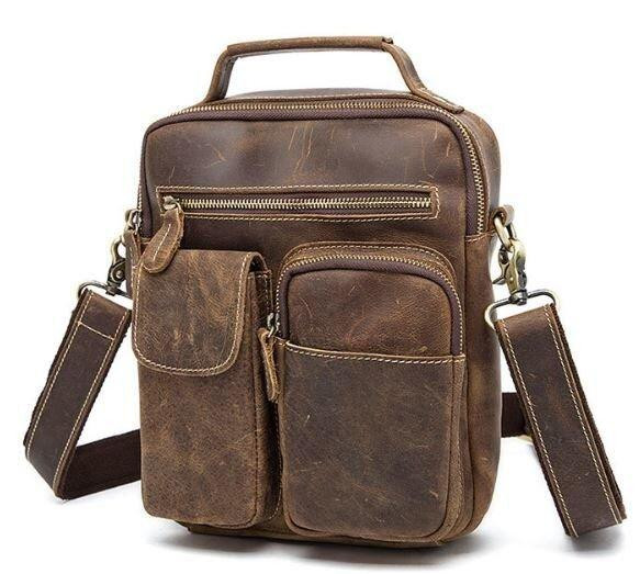 Сумка чоловіча Crazy horse Коричнева (Vintage) Київ - фото 4