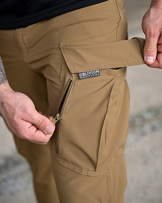 Стрейчевые летние тактические штаны OBLIVION кайот   ДЛ7351 Одесса - изображение 6
