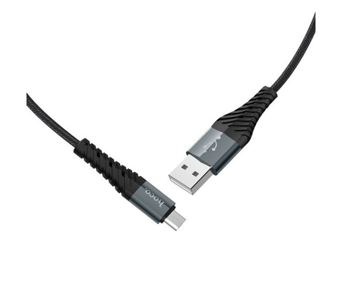 Кабель Hoco COOL DATA CABLE X38 USB to microUSB (v8) Швидка зарядка Чорний Київ - фото 3