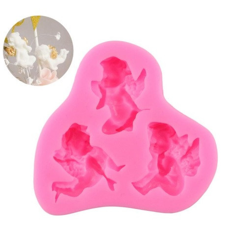 Молд силиконовый Ангелы 75 на 75 мм серый Киев - изображение 6